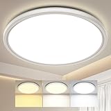 Swoieltr Deckenlampe LED Ultradünne Deckenleuchte mit Fernbedienung Dimmbar (3000K-6500K), 24W...