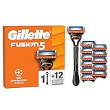 Gillette Fusion5 Rasierer für Männer — Inkl. 1 Gillette Nassrasierer, 12 Ersatzklingen mit...