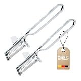 Westmark 2 Universal-Sparschäler/Pendelschäler mit geschärftem Ausstecher, Edelstahlklinge,...