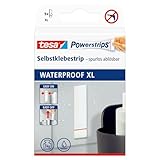 tesa Powerstrips® Waterproof Strips XL - wasserfeste, doppelseitige Klebestreifen für Küche Bad,...