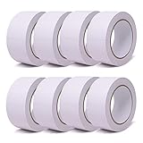 gws Putzband PVC gerippt weiß 8 Rollen Abklebeband von Hand reißbar Maler-Schutzband in...