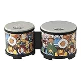 Remo RH-5600-00 Rhythm Club Bongo Drm. 5 Zoll und 6 Zoll Höhe 4.5 Zoll, Renaissance Felle fest...