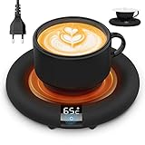 2023 Aufgerüstet Tassenwärmer, EasyAcc Elektrischer Kaffeetassenwärmer [mit Silikon Deckel]...