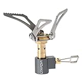 Lixada Campingkocher 25g/45g Mini Gaskocher Titanlegierung Faltbar Kanister Herd Brenner für...