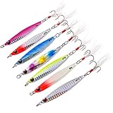 TUXIBIN 7 Stück Kunstköder, Angelköder, Metall Wobbler Swimbait, fischköder, Spinnerbait für...