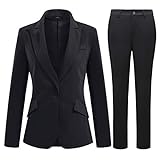 YYNUDA Hosenanzug Damen Business Outfit Slim Fit Blazer Elegant mit Anzughose/Rock für Frühling...
