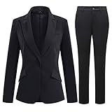 YFFUSHI Hosenanzug Damen Business Slim Fit Anzug Set Langarm Elegant Blazer Mit Outfit für...