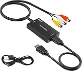 RCA auf HDMI Konverter mit HDMI Kabel, AV zu HDMI Converter, RCA Eingang HDMI Ausgang Video Audio...