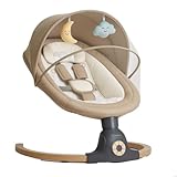 BEBE2LUXE AVA – Elektrische Babyschaukel/Babywippe, 5 Schaukelgeschwindigkeiten, Bluetooth, Musik,...