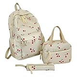 Verträumter Schleifenrucksack für Mädchen mit Lunchbox Schleifenrucksack Süßes bequemes...