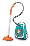 Smoby - Kinder-Staubsauger - Eco Clean (türkis / orange) mit Sound, Spielzeug-Staubsauger für...