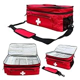 Erste Hilfe Tasche Leer, Notfalltasche Krankenschwester, Medikamententasche Pflege, Tragbar...
