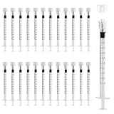 25 Stück 1ml Spritzen, Einzeln Verpackt, PlastikSpritze Ohne Nadel, Luer Lock Spritze für...
