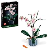 LEGO Botanicals Orchidee - Künstliche Pflanzen Set mit weißen und rosa Blumen - Modellbausatz für...