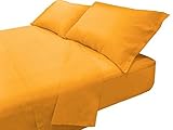 Bettwäsche ocker aus 100% Baumwolle, für Doppelbett, in Uni gelb