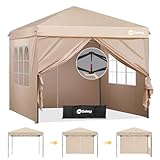 Sekey Premium Pop Up Pavillon 3x3 Wasserdicht Stabil, 3 x 3 m Pavillon mit Seitenwänden,...