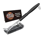 BBQ Grill Reinigungsbürste & Schaber - Grilldrahtbürste für Grill - 34cm Edelstahl...