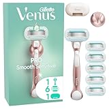 Gillette Venus Pro Smooth Sensitive Damenrasierer für empfindliche Haut — Inkl. 6 Ersatzklingen...
