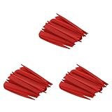 Uhidka Pfeile Vanes 4 Kunststoff Befiederung Fuer DIY Bogenschiessen Pfeile 150 Pack (Rot)