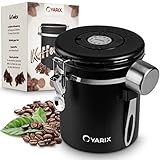 YArix Kaffeedose luftdicht 415g gewicht -1,5Liter (ca.500g volumen)-Kaffee Behälter Aromadicht mit...