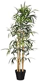Amazon Basics künstliche Bambus pflanze mit Kunststoff-Blumentopf, 100 cm, Grün