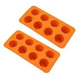 TIKATARER 2 Stück 3D-Geister-Süßigkeitsform, Silikon, Niedliche Geisterform mit 8 Mulden,...