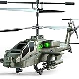 VATOS Ferngesteuerte Helikopter,2.4G RC Hubschrauber mit 2 Akkus & LED-Licht mit EIN-Knopf-Start &...
