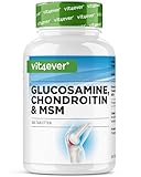 Glucosamin Chondroitin MSM - 365 Tabletten - Hochdosiert mit 2000 mg pro Tag - 3 Monatsvorrat - Ohne...