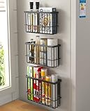 EigPluy 3 Stück Küchenschranktür-Aufbewahrungsbox,Selbstklebendes Wandmontierte Aufbewahrungsbox,...