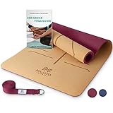 NAJATO Sports Yogamatte Kork – Rutschfeste Kork Yogamatte mit Yoga Gurt, Tragegurt & E-Book (PDF...