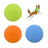 3 Stück Hundefrisbees,hundespielzeug Frisbee,Gummi Frisbee,Hunde Scheiben, perfekt für...