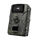 Wildkamera mit Nachtsicht, Wärme- & Bewegungsauslöser, Full HD 1080p Auflösung (1920x1080...