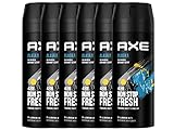 Axe Bodyspray Alaska ohne Aluminiumsalze 6x 150ml Deo Deodorant Männerdeo für Herren Männer Men