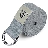 Flintronic Yogagurt, Yoga Gurt, 1 Stück 2,5 m Yoga Strap, Stretching Yoga Band mit D-Ring, 100%...