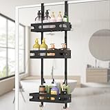 YEAUPE PRO Duschregal zum Hängen 3 Etagen – Duschregal Ohne Bohren für Glasduschwand, mit 2...