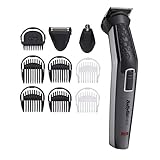 BaByliss Men 10-in-1 Carbon Titanium Multi-Grooming Trimmer Kit abwaschbar für Körper, Bart und...