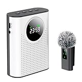 XUMIUZIY Kabelloser Sprachverstärker mit Kabellosem Lavalier-Ansteckmikrofon (magnetisches Lavalier...