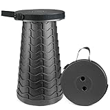 Hesanzol Tragbarer Teleskophocker, einziehbarer Klapphocker für Camping, Garten, Angeln, Wandern,...