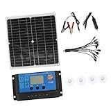 CLISPEED Solarladepanel Aus Kristallsilizium Mit Controller Für Außenbereich USB-Ausgang Und...