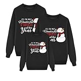 Generico Sweatshirt Familie Weihnachten Rundhalsausschnitt Winter Weihnachtsshirts Rentier...