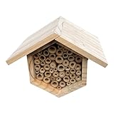 Bienenhaus – Sechseckiger Bienenstock aus Holz, handgefertigter natürlicher Bienenstock aus Holz,...