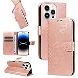 FMPCUON Handyhülle für Huawei P8 Lite 2017/Honor 8 Lite Hülle, Premium Leder Flip Klappbare...