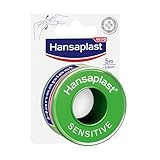 Hansaplast Fixierpflaster Sensitive (5 m x 2,5 cm), hypoallergenes Tapeband zur hautfreundlichen...