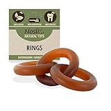 Nosli Natural Toys Rings für Hunde • Premium Beißring aus 100% Naturkautschuk ohne Farbstoffe...