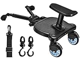 Buggy Board für alle Kinderwagen, Vihir Kiddy Board mit Sitz, Trittbrett Mitfahrbrett Universal...