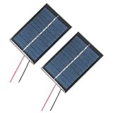 CashMuch Polykristallines Solarmodul mit 15 cm langem Kabel, 6 V, 0,6 W, für DIY-Solarprojekte,...