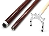 BILMAG Billard Zubehör Cue Queue Brücke Queuebrücke Oma Chrom + Holzstiel 145cm 2-TLG,...