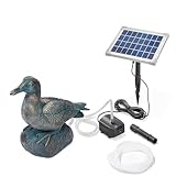 Esotec Solar Wasserspeierset Ente Samuel, Alt-Kupfer-Optik, inklusive Solar-Pumpensystem,...