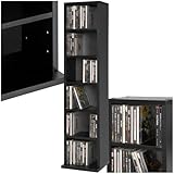 tectake® CD Regal für bis zu 102 CDs - Aufbewahrung für CD Hüllen, DVD Ständer, Holzregal Wand,...