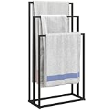 HOMCOM Handtuchhalter Stehend Handtuchständer mit 3 Stangen, Handtuchleiter aus Stahl,...